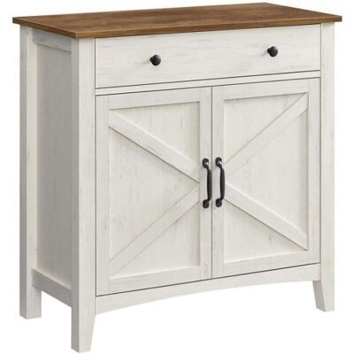 VASAGLE Buffet Meuble de Rangement avec Tiroir avec Portes Étagère Réglable 40 x 80 x 80 cm Blanc Rustique et Marron Miel Blanc - Publicité VASAGLE Buffet Meuble de Rangement avec Tiroir avec Portes Étagère Réglable 40 x 80 x 80 cm Blanc Rustique et Marron Miel Blanc - Publicité