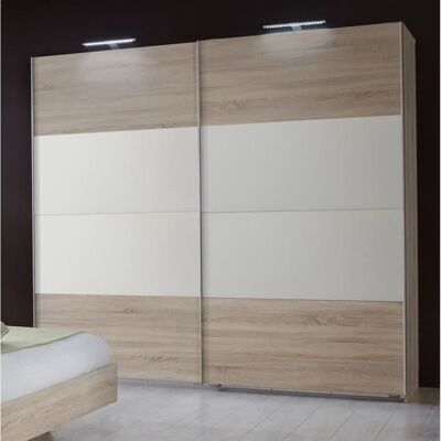 PEGANE Armoire de rangement imitation chêne - Dim : 180 X 210 X 65Cm. Marron - Publicité PEGANE Armoire de rangement imitation chêne - Dim : 180 X 210 X 65Cm. Marron - Publicité