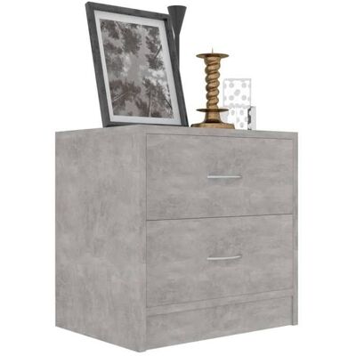 VIDAXL Meuble de chevet - UU - Table de nuit - Gris béton 40x30x40 cm - Bois dingénierie C132 Gris - Publicité VIDAXL Meuble de chevet - UU - Table de nuit - Gris béton 40x30x40 cm - Bois dingénierie C132 Gris - Publicité
