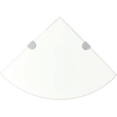 Étagère dangle - vidaXL - Verre trempé - Supports chromés - 35 x 35 cm Blanc - Publicité Étagère dangle - vidaXL - Verre trempé - Supports chromés - 35 x 35 cm Blanc - Publicité