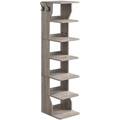 VASAGLE Étagère à Chaussures Fine 6 Niveaux Gain de Place pour Entrée Coin Rangement Chaussures Grège Chiné Beige - Publicité VASAGLE Étagère à Chaussures Fine 6 Niveaux Gain de Place pour Entrée Coin Rangement Chaussures Grège Chiné Beige - Publicité