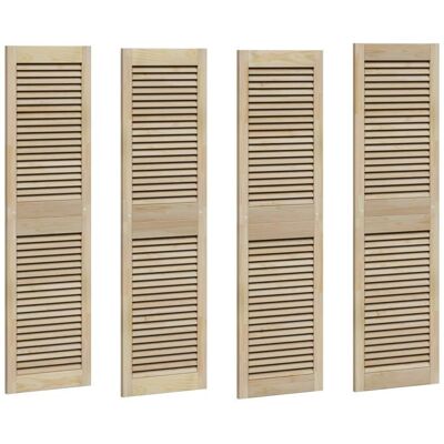 Armoire en bois de pin massif - vidaXL - Naturel - 140.5x2.1x39.5 cm - 4 portes - Lamelles ajustables Marron - Publicité Armoire en bois de pin massif - vidaXL - Naturel - 140.5x2.1x39.5 cm - 4 portes - Lamelles ajustables Marron - Publicité