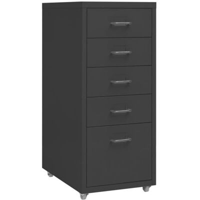 Classeur mobile Anthracite - TBEST - HOP335915 - 28x41x69 cm - 5 tiroirs - Poignée en métal - 4 roues Blanc - Publicité Classeur mobile Anthracite - TBEST - HOP335915 - 28x41x69 cm - 5 tiroirs - Poignée en métal - 4 roues Blanc - Publicité
