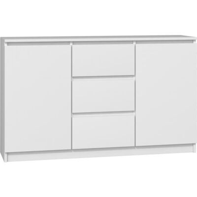 HUCOCO Cassettiera moderne 2 portes + 3 tiroirs - Commode - Publicité HUCOCO Cassettiera moderne 2 portes + 3 tiroirs - Commode - Publicité