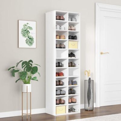 vidaXL Armoire à Chaussures Organisateur de Chaussures avec Étagère Meuble de Rangement Entrée Maison Intérieur Blanc 800369 Blanc - Publicité vidaXL Armoire à Chaussures Organisateur de Chaussures avec Étagère Meuble de Rangement Entrée Maison Intérieur Blanc 800369 Blanc - Publicité