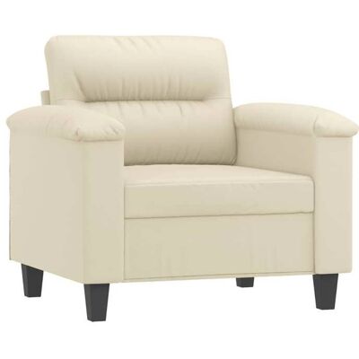 VIDAXL Canapé moderne CHIC Fauteuil 1 PLACE charge max : 110 kg Crème 60 cm Similicuir SS1721 Beige - Publicité VIDAXL Canapé moderne CHIC Fauteuil 1 PLACE charge max : 110 kg Crème 60 cm Similicuir SS1721 Beige - Publicité