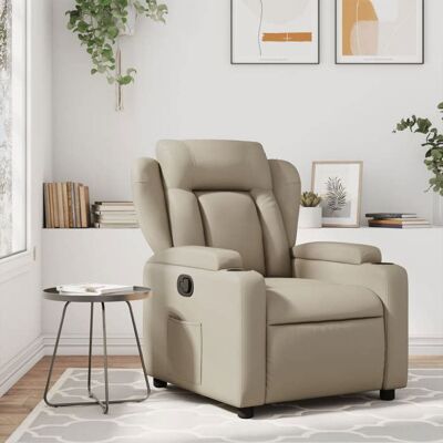VIDAXL Printemps/été 2025 Fauteuil Relax SOLOMON Fauteuil inclinable Cappuccino Similicuir - 77x94.5x100 cm LV5266 Beige - Publicité VIDAXL Printemps/été 2025 Fauteuil Relax SOLOMON Fauteuil inclinable Cappuccino Similicuir - 77x94.5x100 cm LV5266 Beige - Publicité