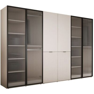 Armoire : Verre Rainuré / Beige Sable 300 x 200 x 51 cm Beige - Publicité Armoire : Verre Rainuré / Beige Sable 300 x 200 x 51 cm Beige - Publicité