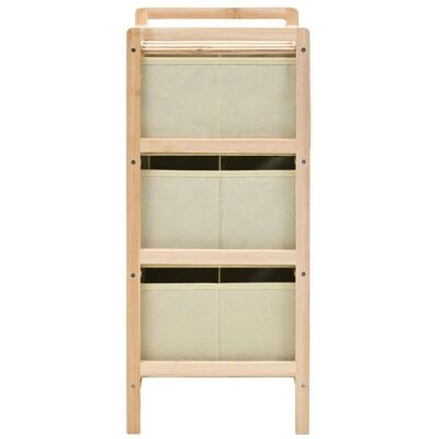 VIDAXL Stable&Durable - Beige - Étagère de rangement 3 paniers Tissu - bois de cèdre Beige - Casier & armoire de rangement HS302074212 Beige - Publicité VIDAXL Stable&Durable - Beige - Étagère de rangement 3 paniers Tissu - bois de cèdre Beige - Casier & armoire de rangement HS302074212 Beige - Publicité