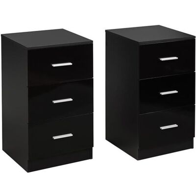 DREAMADE Lot de 2 Caisson de Bureau Armoire de Bureau avec 3 Tiroirs Table de Chevet avec Poignée pour Salon Bureau Chambre Noir - Publicité DREAMADE Lot de 2 Caisson de Bureau Armoire de Bureau avec 3 Tiroirs Table de Chevet avec Poignée pour Salon Bureau Chambre Noir - Publicité