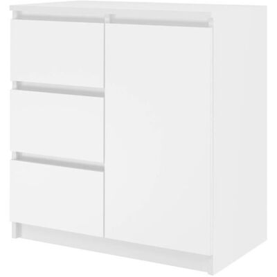 Topeshop Dunja - Buffet Moderne - 3 Tiroirs - 80x40x75cm - Publicité Topeshop Dunja - Buffet Moderne - 3 Tiroirs - 80x40x75cm - Publicité