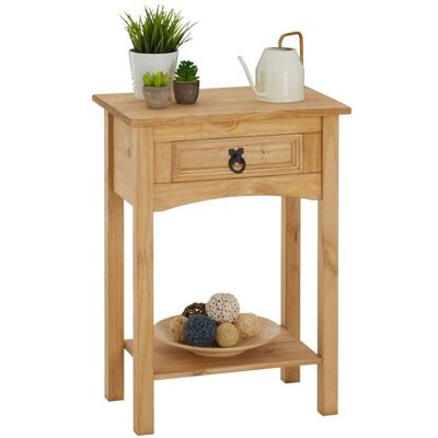 Idimex Table console SALSA table dappoint en bois style mexicain avec 1 tiroir et 1 étagère en pin massif finition teintée/cirée Marron - Publicité Idimex Table console SALSA table dappoint en bois style mexicain avec 1 tiroir et 1 étagère en pin massif finition teintée/cirée Marron - Publicité