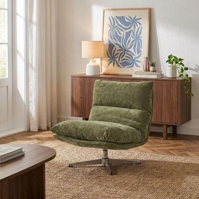 BAÏTA Fauteuil rotatif HYGEA 1 place tissu vert Vert - Publicité BAÏTA Fauteuil rotatif HYGEA 1 place tissu vert Vert - Publicité