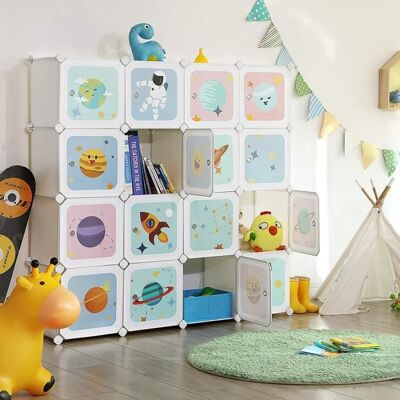 SONGMICS Armoires Etagères Plastiques 15 ou16 Cubes Meubles de Rangement Blanc LPC902W Blanc - Publicité SONGMICS Armoires Etagères Plastiques 15 ou16 Cubes Meubles de Rangement Blanc LPC902W Blanc - Publicité