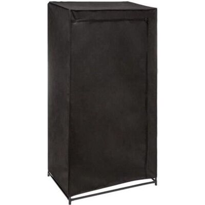 PEGANE Armoire de rangement avec 1 penderie non tissé coloris noir - Longueur 70 x Profondeur 46 x Hauteur 148 cm Noir - Publicité PEGANE Armoire de rangement avec 1 penderie non tissé coloris noir - Longueur 70 x Profondeur 46 x Hauteur 148 cm Noir - Publicité