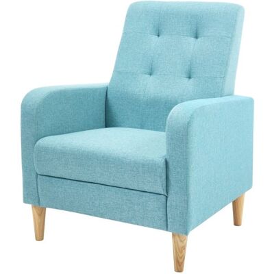 WOLTU Fauteuil Salon Scandinave Fauteuil Cabriolet Relax Rembourré en Lin Pieds en Bois Massif Bleu Bleu - Publicité WOLTU Fauteuil Salon Scandinave Fauteuil Cabriolet Relax Rembourré en Lin Pieds en Bois Massif Bleu Bleu - Publicité