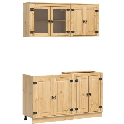 Armoire avec étagères en pin massif - vidaXL - Miel - 80x46x815 cm - Grand espace de rangement - 3 étagères - Publicité Armoire avec étagères en pin massif - vidaXL - Miel - 80x46x815 cm - Grand espace de rangement - 3 étagères - Publicité