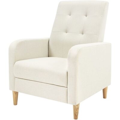 WOLTU Fauteuil Salon Scandinave Fauteuil Cabriolet Relax Rembourré en Lin Pieds en Bois Massif Beige Beige - Publicité WOLTU Fauteuil Salon Scandinave Fauteuil Cabriolet Relax Rembourré en Lin Pieds en Bois Massif Beige Beige - Publicité
