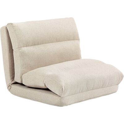 Fauteuil de sol canapé paresseux - HOMCOM - dossier inclinable 90° à 180° - 70 x 72 x 56 cm - beige Beige - Publicité Fauteuil de sol canapé paresseux - HOMCOM - dossier inclinable 90° à 180° - 70 x 72 x 56 cm - beige Beige - Publicité