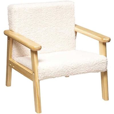 PEGANE Fauteuil enfant en bois coloris blanc - naturel - Longueur 43 x Profondeur 43 x Hauteur 46 cm Blanc - Publicité PEGANE Fauteuil enfant en bois coloris blanc - naturel - Longueur 43 x Profondeur 43 x Hauteur 46 cm Blanc - Publicité