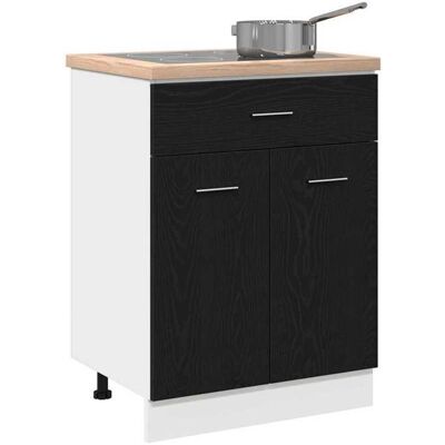 VIDAXL Vaisselier/Buffet de cuisine - Rustique Armoire suspendue avec tiroir Chêne noir 60x46x815 cm@707411 Noir - Publicité VIDAXL Vaisselier/Buffet de cuisine - Rustique Armoire suspendue avec tiroir Chêne noir 60x46x815 cm@707411 Noir - Publicité