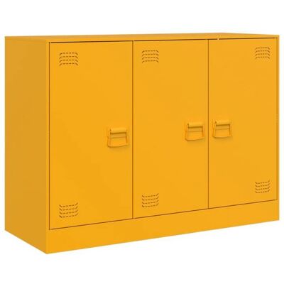 VIDAXL Enfilade/Bahut/Vitrine - Rustique - Buffet jaune moutarde 99 x 39 x 73 cm acier @864251 Jaune - Publicité VIDAXL Enfilade/Bahut/Vitrine - Rustique - Buffet jaune moutarde 99 x 39 x 73 cm acier @864251 Jaune - Publicité