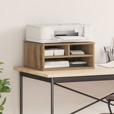 vidaXL Support pour Imprimante - Roble Ahumado - Bureau Compact - Publicité vidaXL Support pour Imprimante - Roble Ahumado - Bureau Compact - Publicité