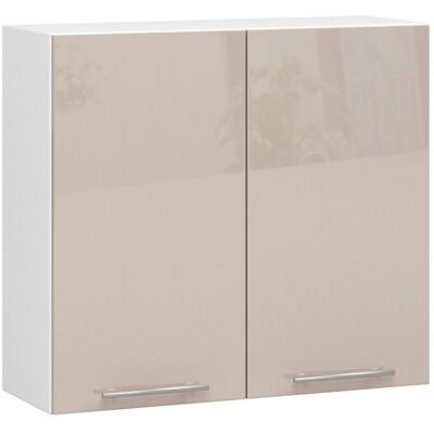 Meuble de cuisine haut AKORD W80 OLIWIA modulable Blanc 80 cm 2 portes façade Cappuccino Brillant 2 étagères 80x30x72 cm Blanc - Publicité Meuble de cuisine haut AKORD W80 OLIWIA modulable Blanc 80 cm 2 portes façade Cappuccino Brillant 2 étagères 80x30x72 cm Blanc - Publicité