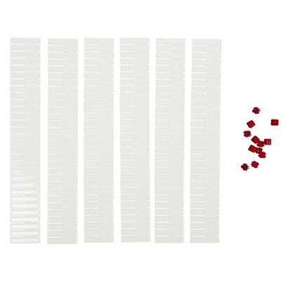Lot de 6 - blanc - 45x1x6,5 cm - Organiseurs de tiroirs - Publicité Lot de 6 - blanc - 45x1x6,5 cm - Organiseurs de tiroirs - Publicité
