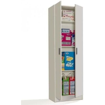 PEGANE Armoire de rangement coloris Blanc - 180 x 59 x 37 cm Blanc - Publicité PEGANE Armoire de rangement coloris Blanc - 180 x 59 x 37 cm Blanc - Publicité