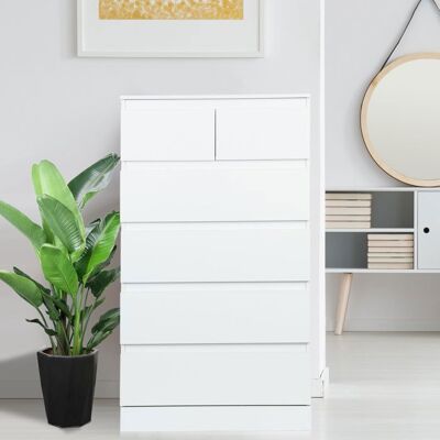 FIANAO Commode pour chambre - bureau - salon - 60 × 41× 109cm - 5 tiroirs - commode blanche Blanc - Publicité FIANAO Commode pour chambre - bureau - salon - 60 × 41× 109cm - 5 tiroirs - commode blanche Blanc - Publicité