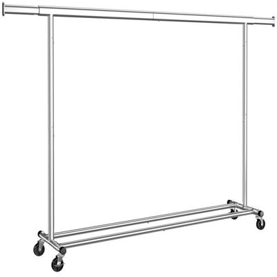 Porte-vêtements - SONGMICS - Extensible - Roulettes - Charge 150 kg - Argenté Gris - Publicité Porte-vêtements - SONGMICS - Extensible - Roulettes - Charge 150 kg - Argenté Gris - Publicité