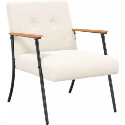 Fauteuil moderne - vidaXL - Crème - 59x75x78 cm - Ergonomique - Rembourrage en mousse - Cadre en acier Beige - Publicité Fauteuil moderne - vidaXL - Crème - 59x75x78 cm - Ergonomique - Rembourrage en mousse - Cadre en acier Beige - Publicité