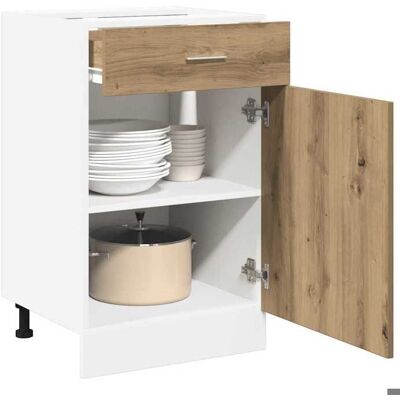 VIDAXL Vaisselier/Buffet de cuisine - Rustique Armoire à tiroirs Lyon - Chêne artisanal - 40x46x815 cm - Bois dingénierie@336955 - Publicité VIDAXL Vaisselier/Buffet de cuisine - Rustique Armoire à tiroirs Lyon - Chêne artisanal - 40x46x815 cm - Bois dingénierie@336955 - Publicité