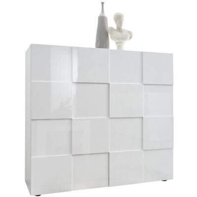 Buffet - MILANO - 2 portes - Blanc laqué brillant - 121 x 42 x 111 cm Blanc - Publicité Buffet - MILANO - 2 portes - Blanc laqué brillant - 121 x 42 x 111 cm Blanc - Publicité