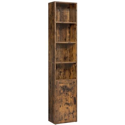 VASAGLE Bibliothèque sur 6 Niveaux avec Porte 24 x 318 x 175 cm pour Salon Bureau Salle à Manger Marron Rustique Marron - Publicité VASAGLE Bibliothèque sur 6 Niveaux avec Porte 24 x 318 x 175 cm pour Salon Bureau Salle à Manger Marron Rustique Marron - Publicité