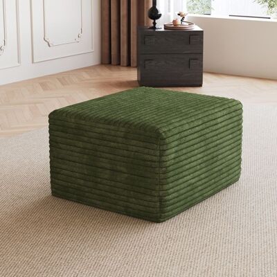 OEM Ottoman en tissu - Vert - Tissu en velours côtelé - 65x60x38 cm - 4.6 kg - Aucun assemblage nécessaire - Design élégant Vert - Publicité OEM Ottoman en tissu - Vert - Tissu en velours côtelé - 65x60x38 cm - 4.6 kg - Aucun assemblage nécessaire - Design élégant Vert - Publicité