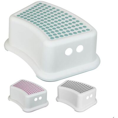 Marchepied antidérapant 13 cm en plastique - Blanc et Bleu - Monsieur Bébé Bleu - Publicité Marchepied antidérapant 13 cm en plastique - Blanc et Bleu - Monsieur Bébé Bleu - Publicité