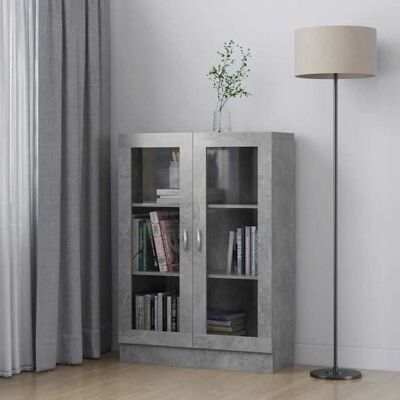 Armoire à vitrine - VidaXL - 802754 - Gris béton - 2 portes - Bois dingénierie 825x305x115 cm Gris - Publicité Armoire à vitrine - VidaXL - 802754 - Gris béton - 2 portes - Bois dingénierie 825x305x115 cm Gris - Publicité