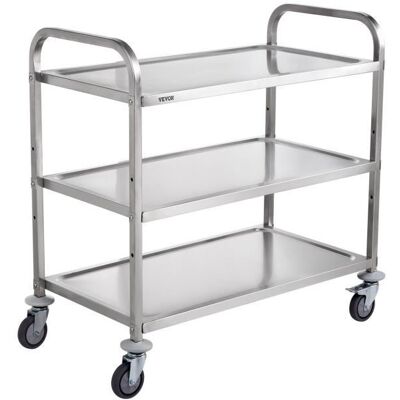 Desserte à Roulettes - VEVOR - 953 x 50 x 958 cmCharge maximale 2041 kg Acier inoxydableAvec 6 crochets - Publicité Desserte à Roulettes - VEVOR - 953 x 50 x 958 cmCharge maximale 2041 kg Acier inoxydableAvec 6 crochets - Publicité