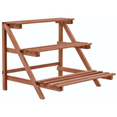 Support à plantes 3 niveaux - vidaXL - Bois de cèdre - 48x45x40 cm - Marron Marron - Publicité Support à plantes 3 niveaux - vidaXL - Bois de cèdre - 48x45x40 cm - Marron Marron - Publicité