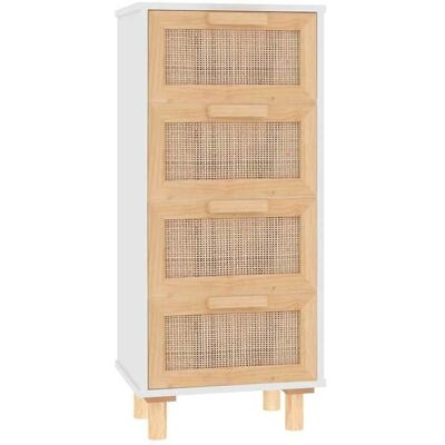VIDAXL “Winter SaleTOP Armoire/Cabinet à tiroirs Blanc - Buffet Blanc 40x30x90cm - bois de pin massif et rotin naturel PRO56361 Blanc - Publicité VIDAXL “Winter SaleTOP Armoire/Cabinet à tiroirs Blanc - Buffet Blanc 40x30x90cm - bois de pin massif et rotin naturel PRO56361 Blanc - Publicité