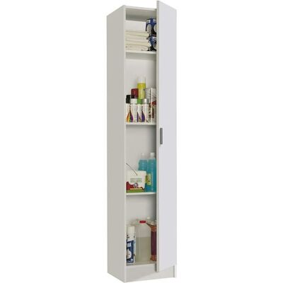 PEGANE Armoire Colonne de rangement avec 1 porte et 4 étageres coloris blanc - 180 cm (hauteur) x 37 cm (longueur) x 37 cm (profondeur) Blanc - Publicité PEGANE Armoire Colonne de rangement avec 1 porte et 4 étageres coloris blanc - 180 cm (hauteur) x 37 cm (longueur) x 37 cm (profondeur) Blanc - Publicité