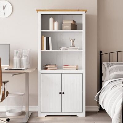 vidaXL Bibliothèque BODO blanc and marron 80x40x172cm bois massif pin 355057 Blanc - Publicité vidaXL Bibliothèque BODO blanc and marron 80x40x172cm bois massif pin 355057 Blanc - Publicité