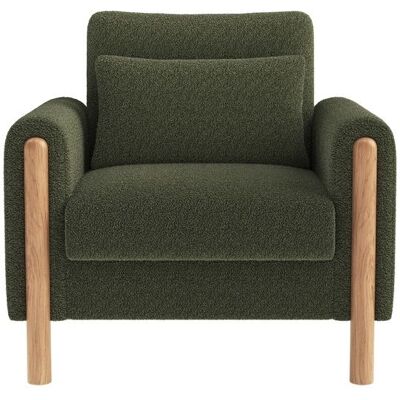 Fauteuil Relax Moderne avec épais coussinEn velours TeddyCadre boisCharge 150KGIdéal salon/bureau/chambreVert Vert - Publicité Fauteuil Relax Moderne avec épais coussinEn velours TeddyCadre boisCharge 150KGIdéal salon/bureau/chambreVert Vert - Publicité