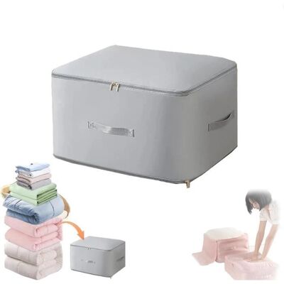 Organisateur à compression automatique - PRUMYA - 54x42x30 cm - Nylon - Gain de place - Mixte Gris - Publicité Organisateur à compression automatique - PRUMYA - 54x42x30 cm - Nylon - Gain de place - Mixte Gris - Publicité