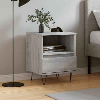 vidaXL Table de chevet sonoma gris 40x35x50 cm bois d’ingénierie 830632 Gris - Publicité vidaXL Table de chevet sonoma gris 40x35x50 cm bois d’ingénierie 830632 Gris - Publicité