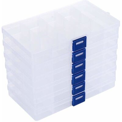 Boite Compartiment Plastique6pcs Boîte de Rangement en Plastique TransparentBoîte de Organisateur avec 15 Compartiments QIEDOVIEY Blanc - Publicité Boite Compartiment Plastique6pcs Boîte de Rangement en Plastique TransparentBoîte de Organisateur avec 15 Compartiments QIEDOVIEY Blanc - Publicité