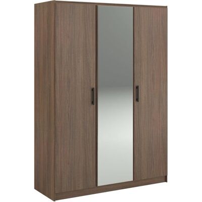 Parisot Armoire de chambre - AZUKA - Orme torréfié - 3 portes - Style contemporain - 139 x 52 x 197 cm - Publicité Parisot Armoire de chambre - AZUKA - Orme torréfié - 3 portes - Style contemporain - 139 x 52 x 197 cm - Publicité
