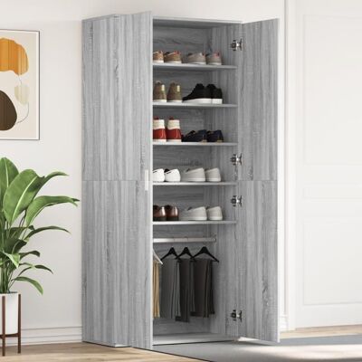 Meuble à Chaussures - VIDAXL - Gris Sonoma - 2 Portes - 4 Étagères - 180 cm Gris - Publicité Meuble à Chaussures - VIDAXL - Gris Sonoma - 2 Portes - 4 Étagères - 180 cm Gris - Publicité